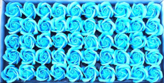 Роза из мыла. Голубой 50шт.