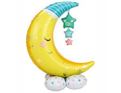 A Шар 3D (54''/137 см) Фигура на подставке, Полумесяц, 1 шт. в уп.